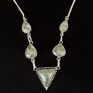 Green Aventurine Sterling Silver Necklace